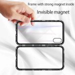 Wholesale iPhone Xs Max Fully Protective Magnetic Absorption Technology Transparent Clear Case (Red)